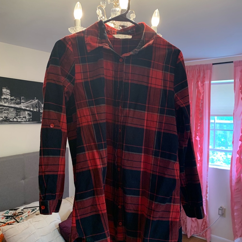 Plaid tunic dress